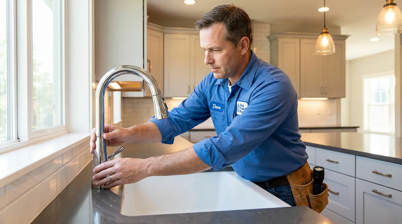 Kitchen faucet installation by Johns Plumbing LLC in Latta